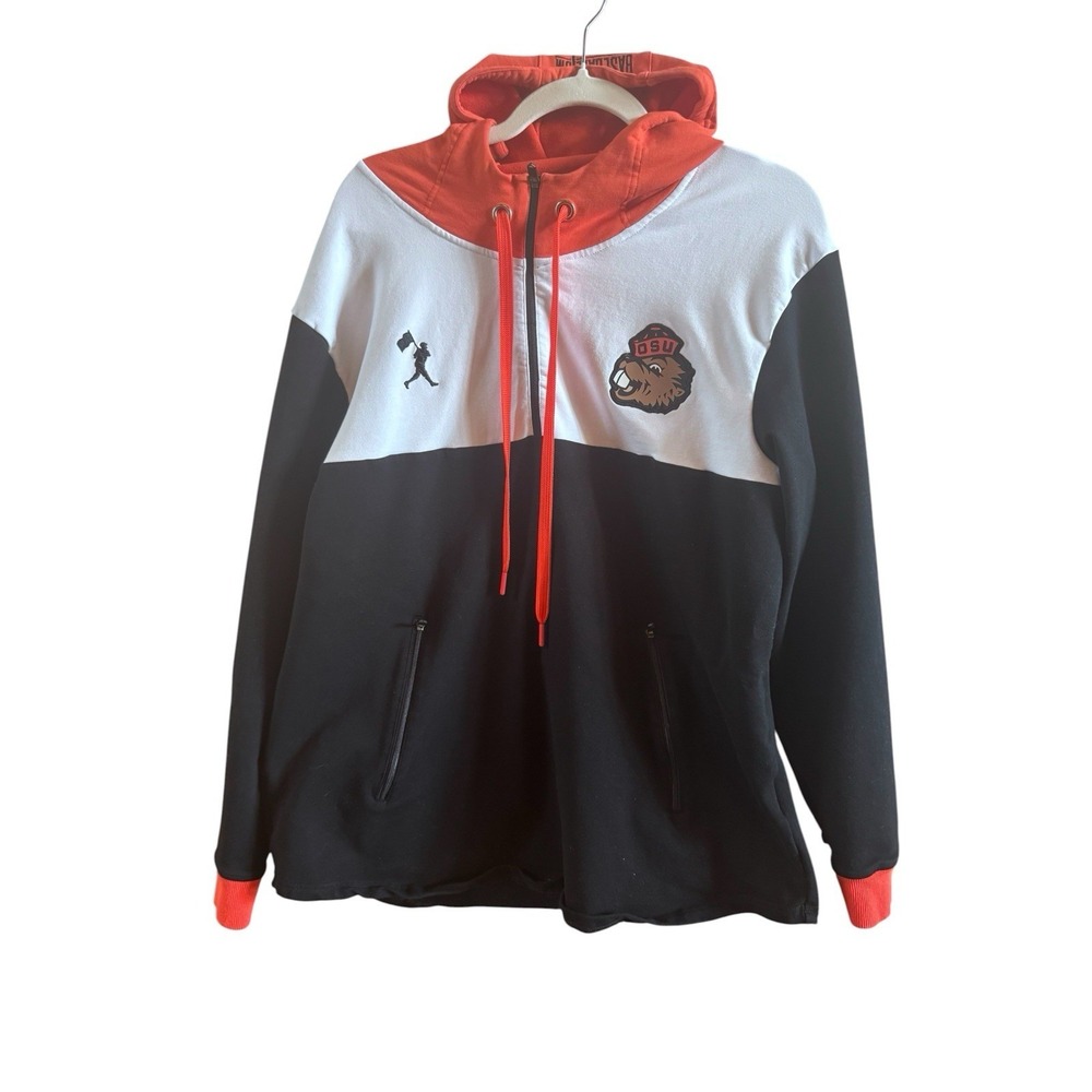 Baseballism Oregon State Beavers Size XL Sweatshirt Hoodie 1/4 Zip Pockets